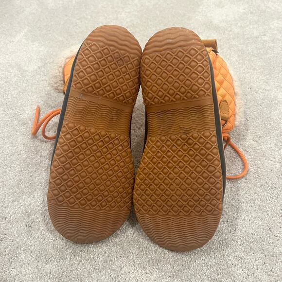 Kamik Thinsulate Insulated Snow Boot Bright Orange Quilted Rubber Soles Womens 8 - Picture 6 of 7